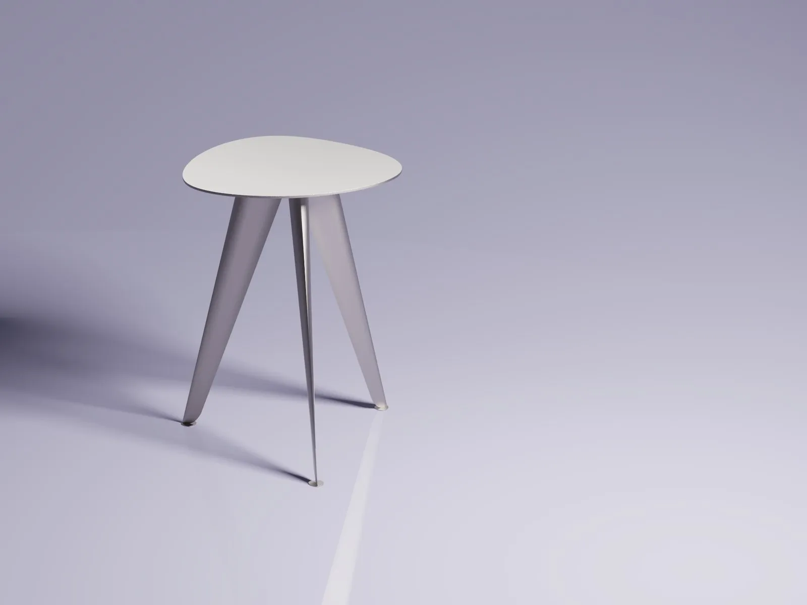 Version table d'appoint du tabouret en aluminium