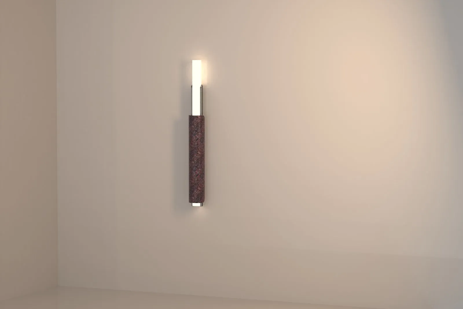 Applique murale Lampe Colonne sur fond blanc