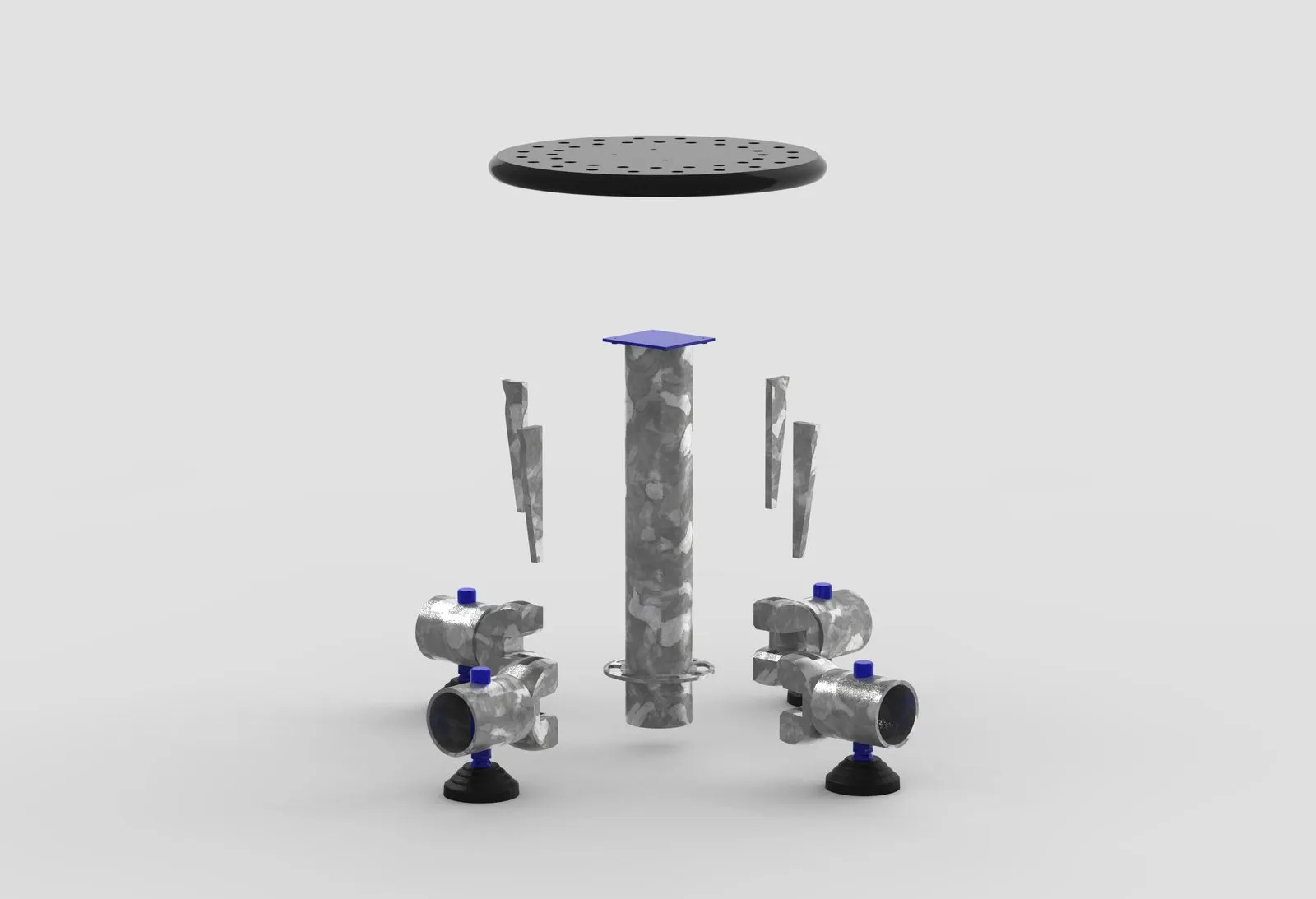 Variante du système Échafo avec plateau circulaire
