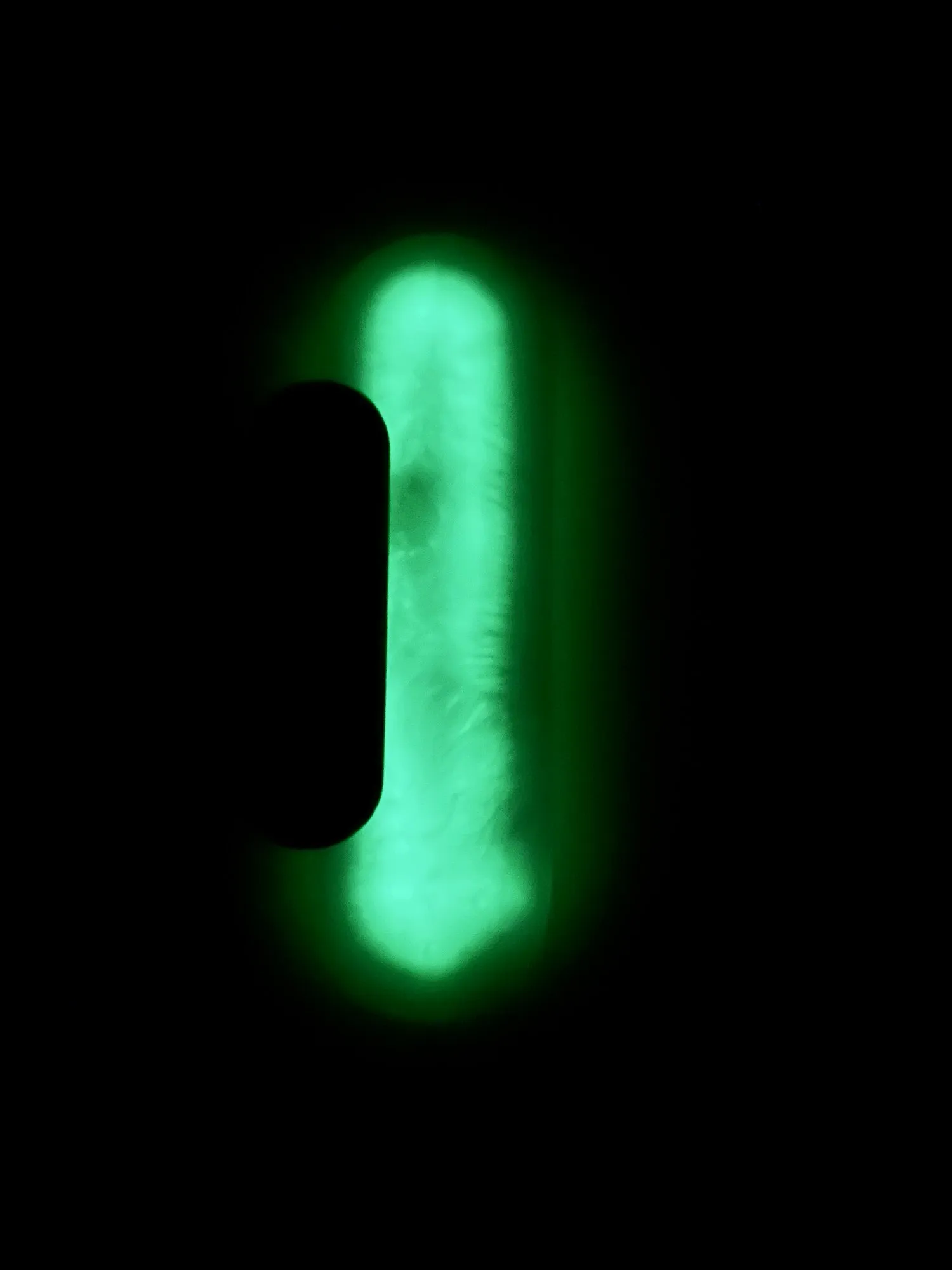Détail de la matière phosphorescente, lueur dans le noir